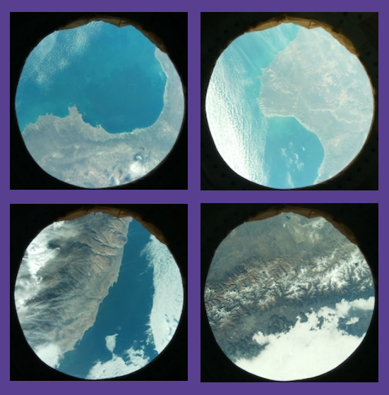 Four images of Earth from space