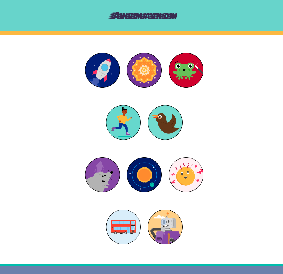 Screenshot of the completed webpage with ten images.